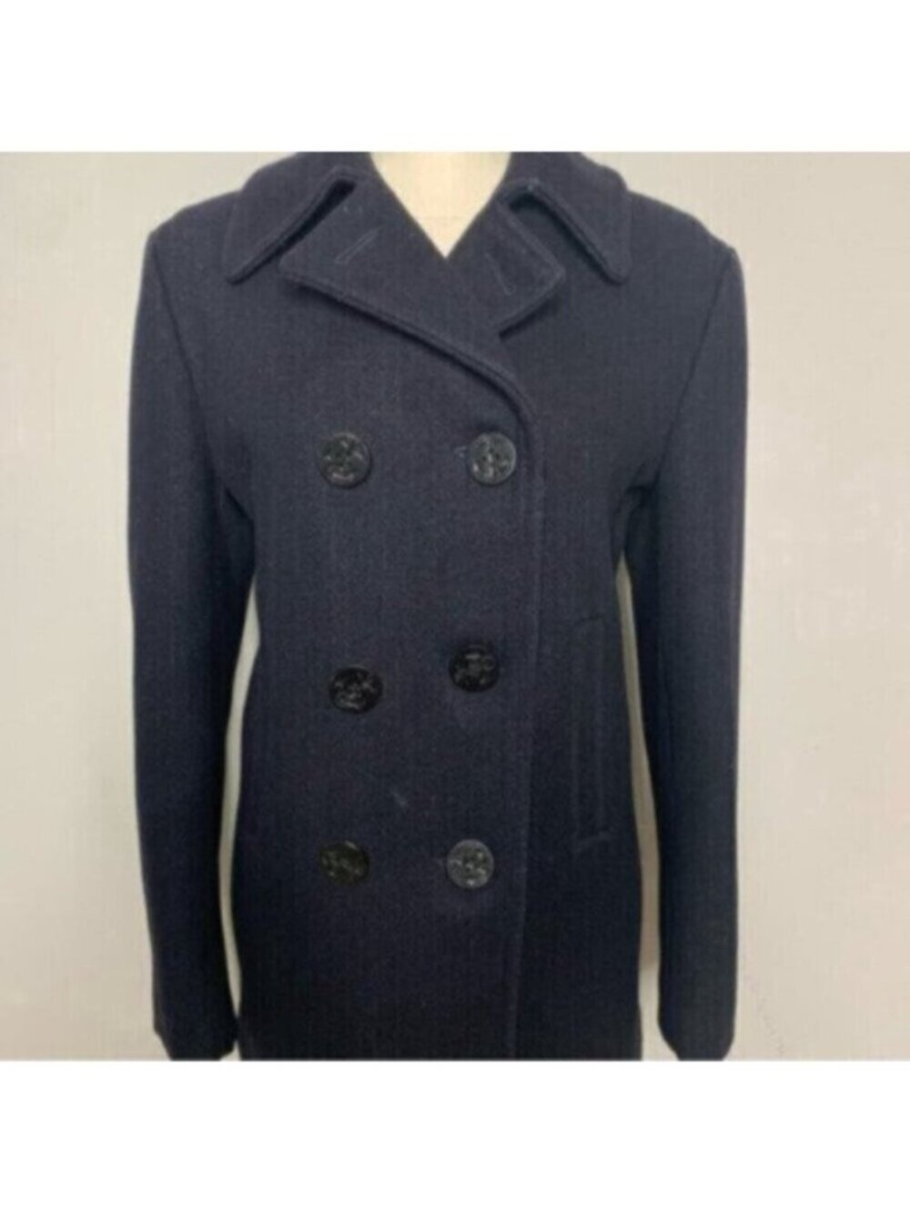 Monterey Club Vintage US Navy Wool Double Breasted Pea Coat - Picture 8 of 16